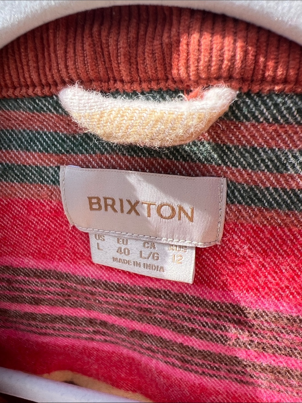Brixton Benito Southwestern Style Multicolor Striped Corduroy Collar Jacket - Picture 3 of 15